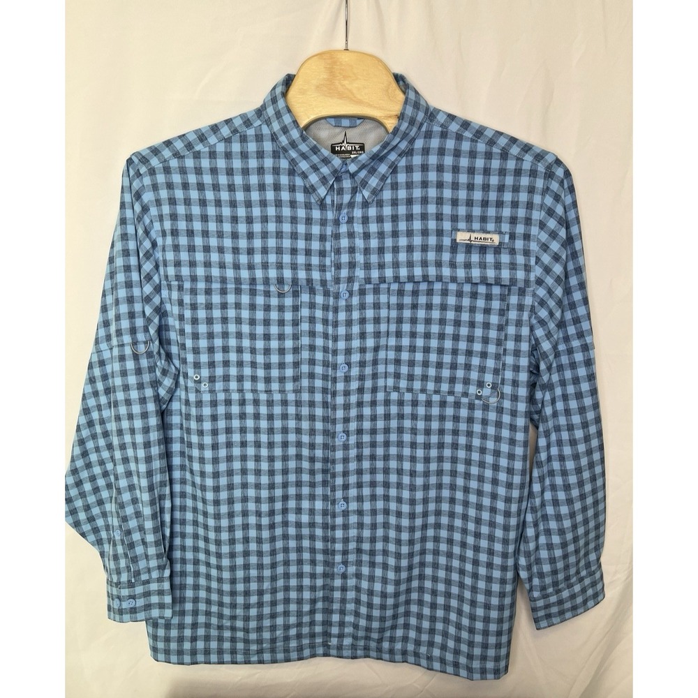 Habit Men's Size 2XL Fishing Style Shirt Lg Sleeve UPF 40+ UV Protection